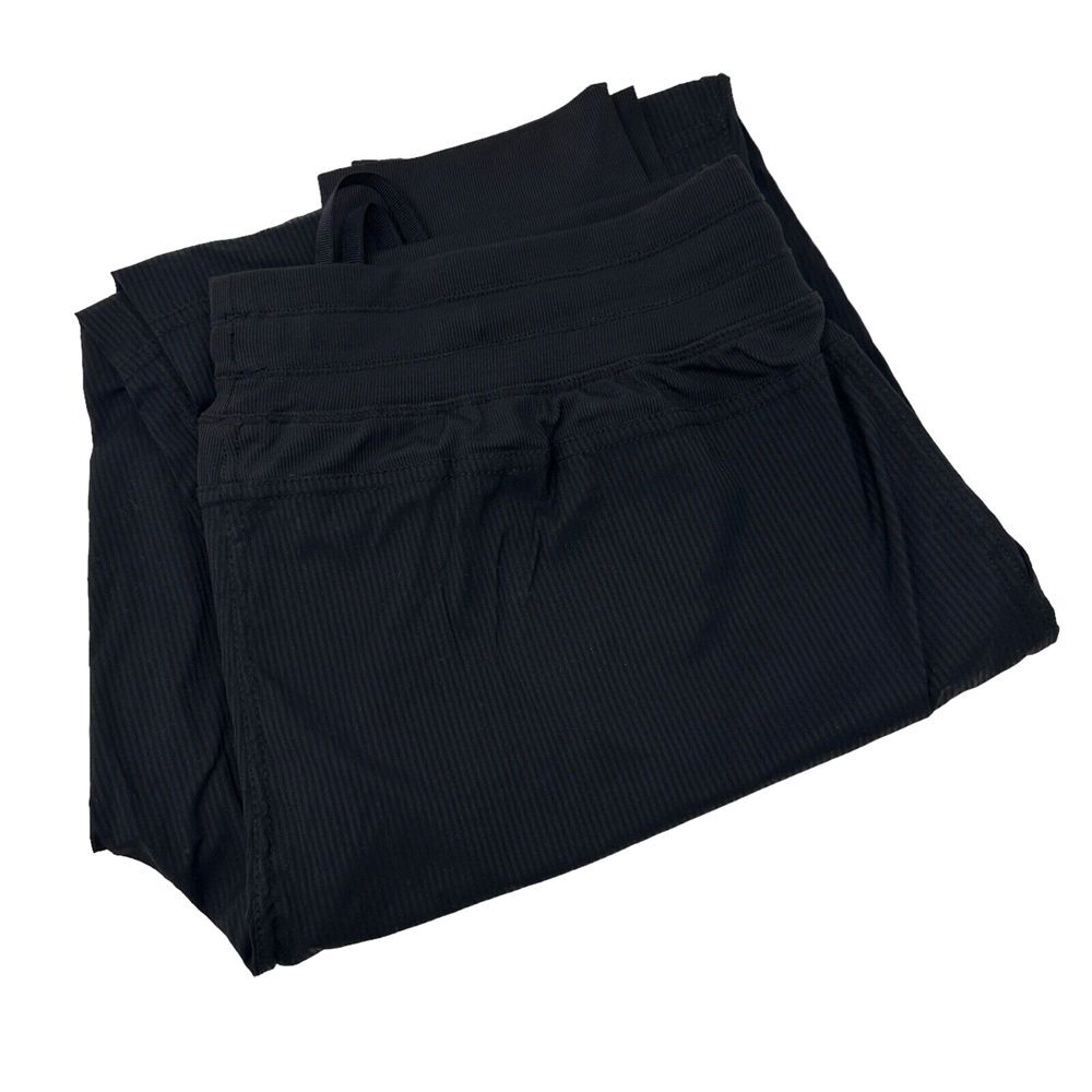 Zyia Active Black o Black Striped Jogger Size 14-16 Stretch